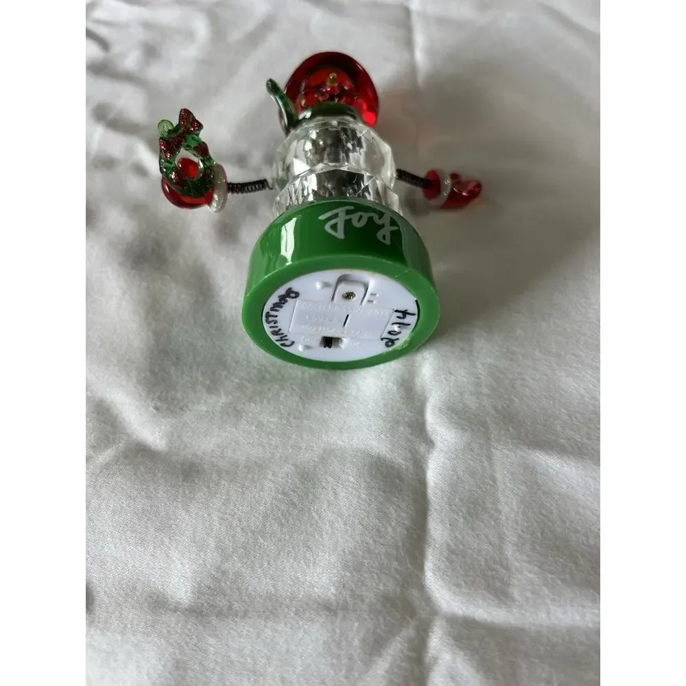 Acrylic Snowman Ornament Coil Metal Movable Arms Legs